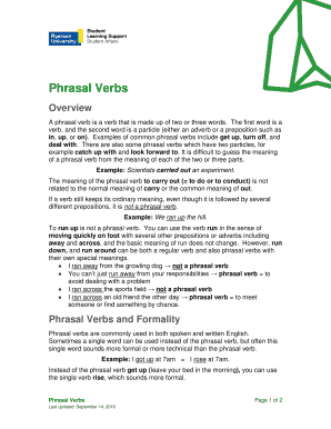 Phrasal verbs in english